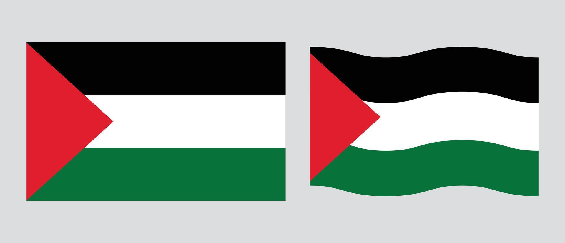 National flag of Palestine. Palestine patriotic symbol with official colors. perfect design for web or mobile app. vector