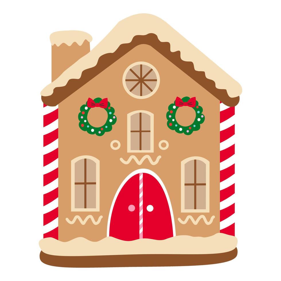 My cookie of gingerbread house. Icon symbol. vector