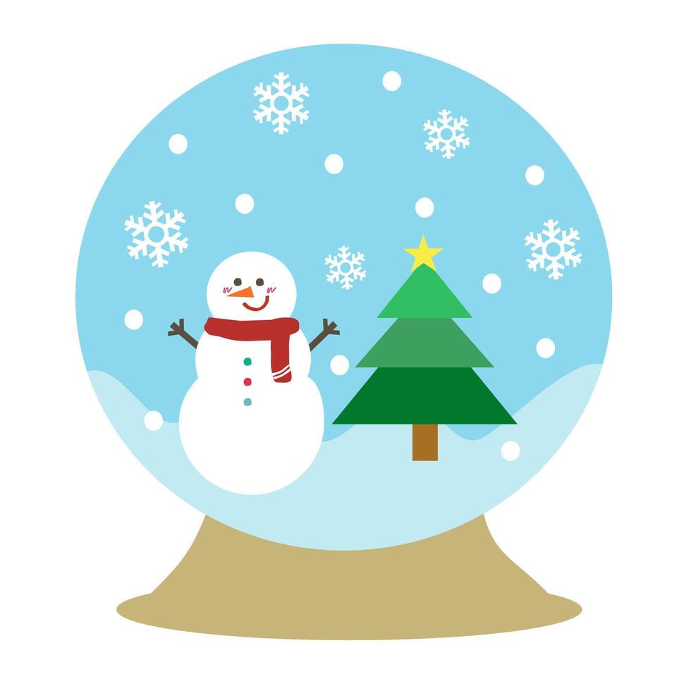 My cute snow globe. Icon. vector
