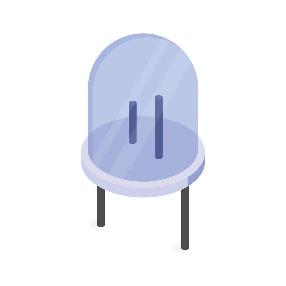 Efficient LED light bulb for eco friendly and durable lighting vector