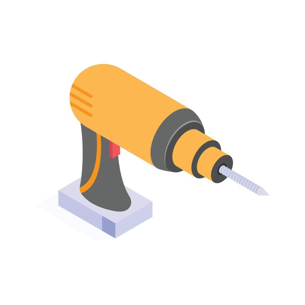 Get this easy to use icon of drill machine in modern style vector