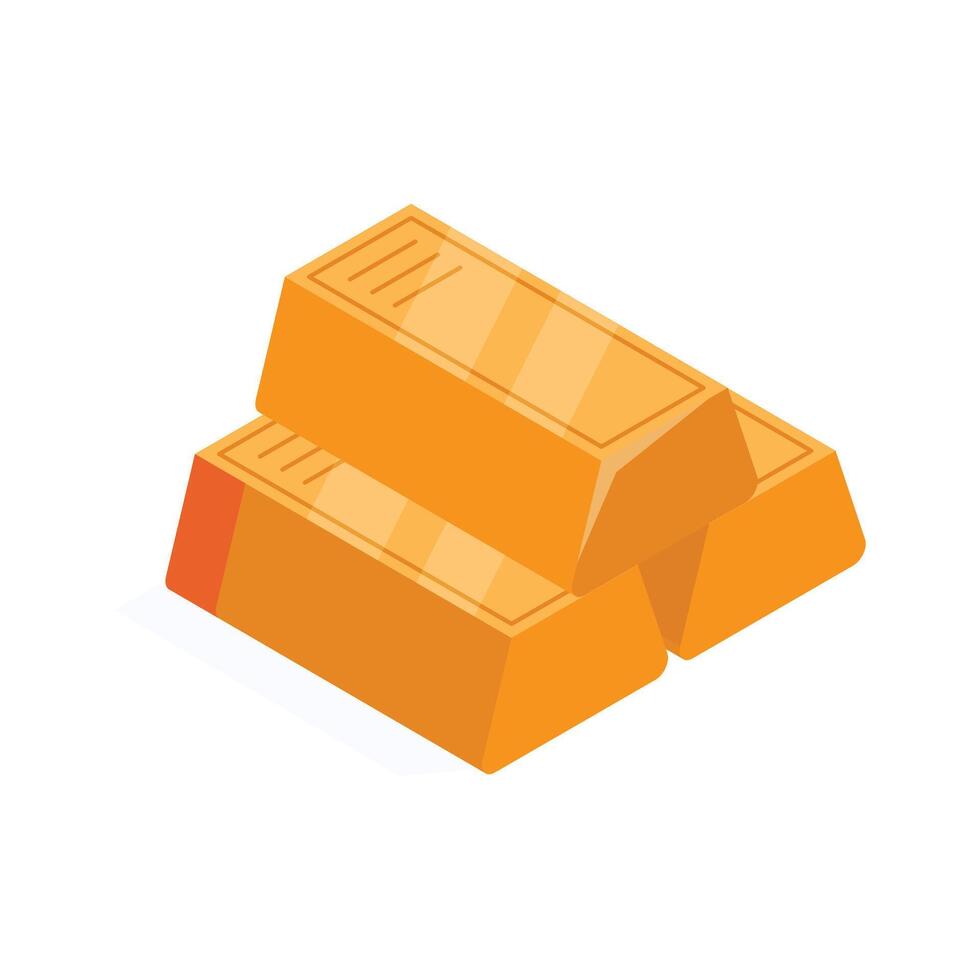 A captivating icon of gold bars, modern gold ingots design, finance related concept icon vector