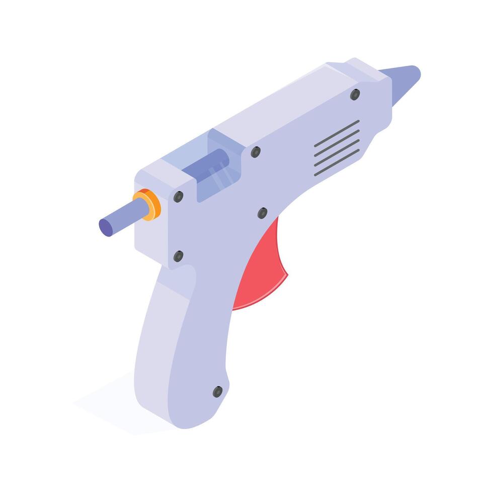 Hot glue gun for bonding materials in crafts and repairs vector
