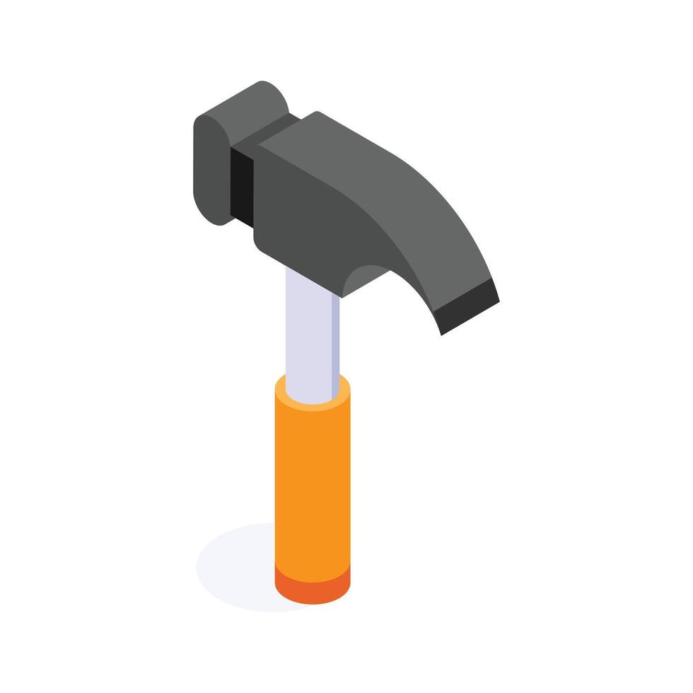A classic tool for hammering nails or breaking materials vector