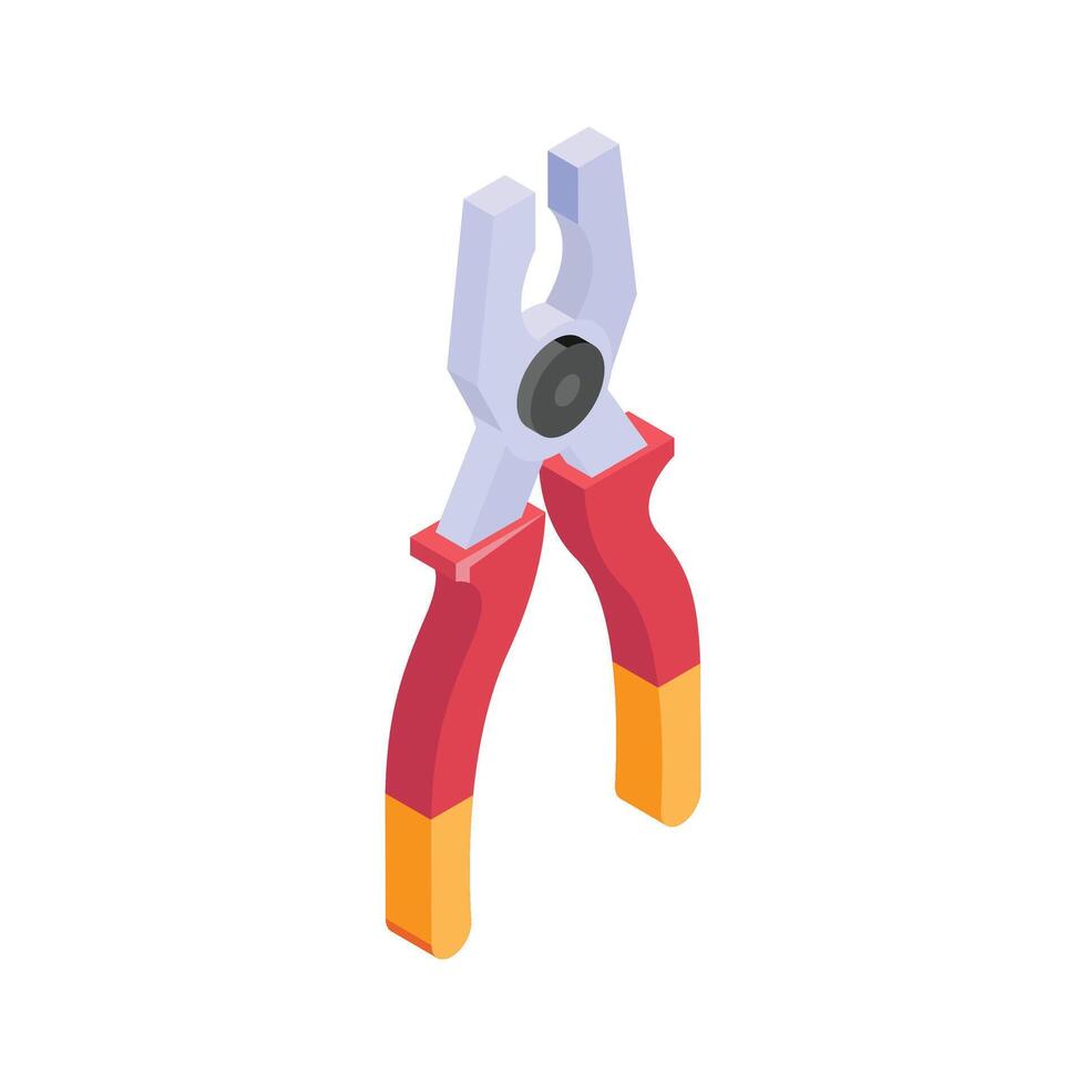 Sturdy pliers for gripping, cutting, or bending wires effectively vector