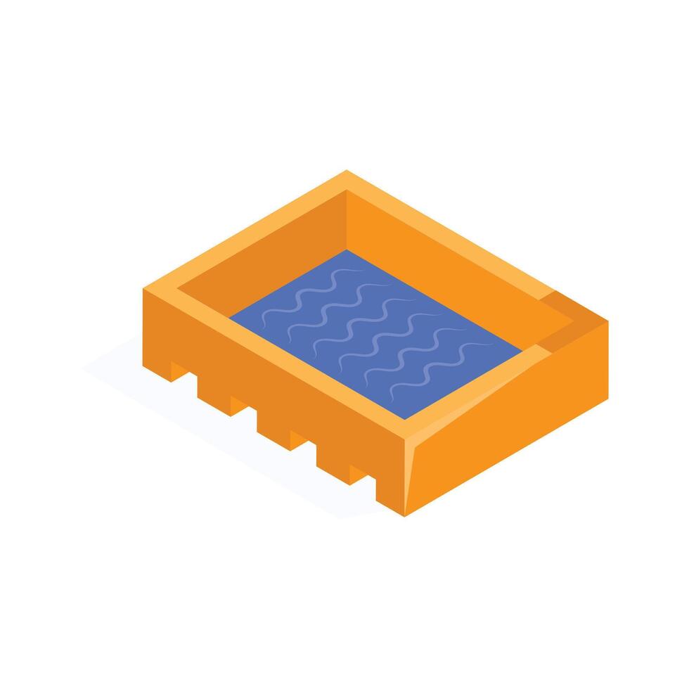 A grate system for water drainage in construction areas vector