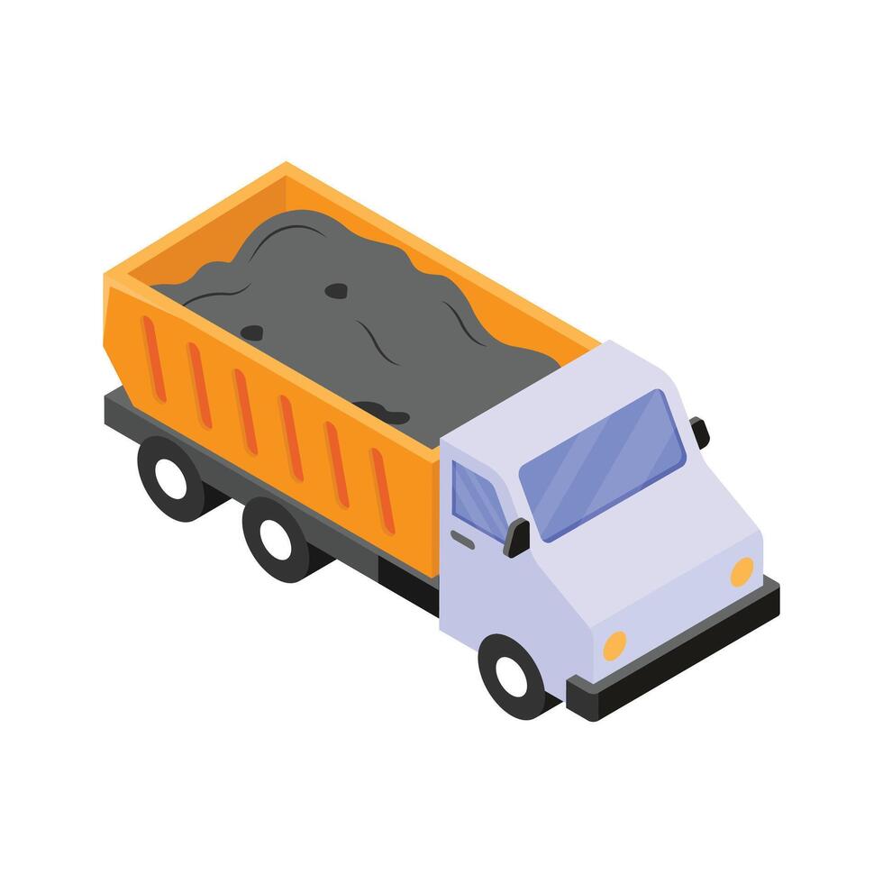 Get this amazing icon of dumper truck in modern style vector