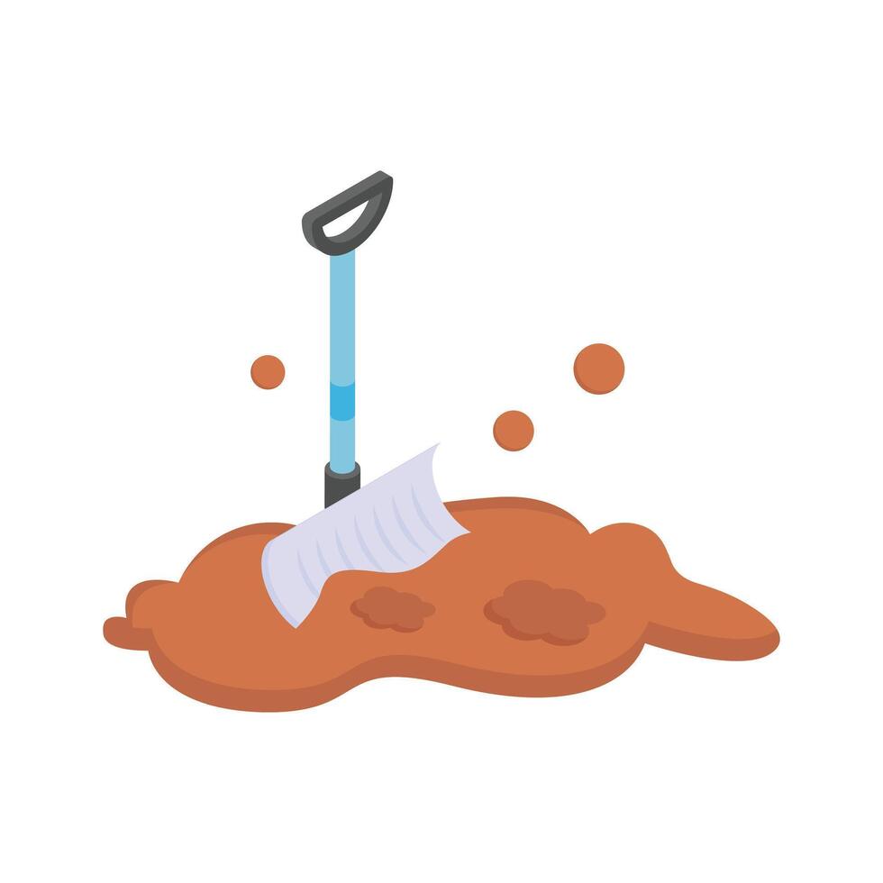 A captivating icon of shovel in modern style vector