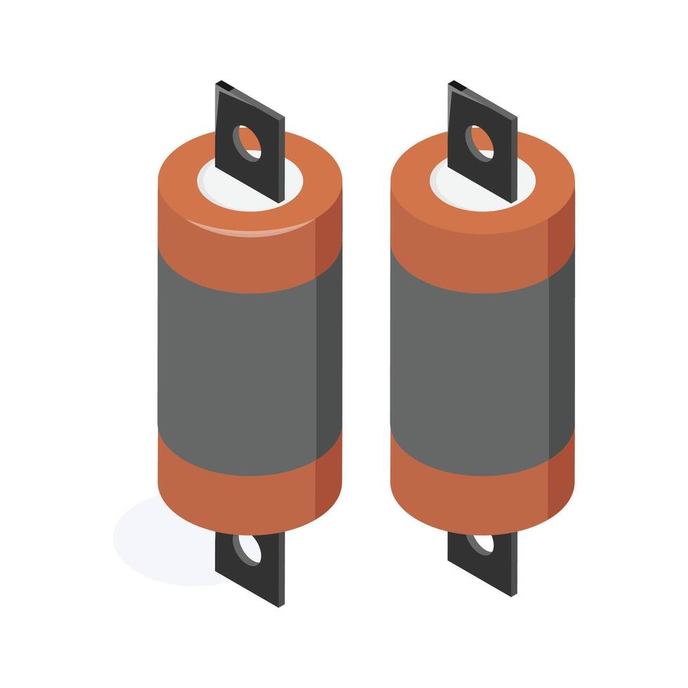 Coil based inductor for controlling electrical current in circuits vector