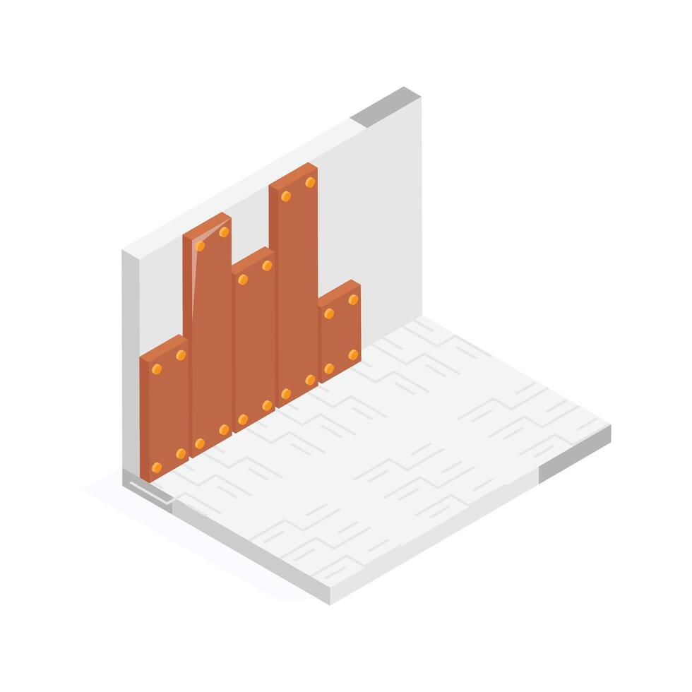 Get this amazing icon of tiling in modern isometric style vector