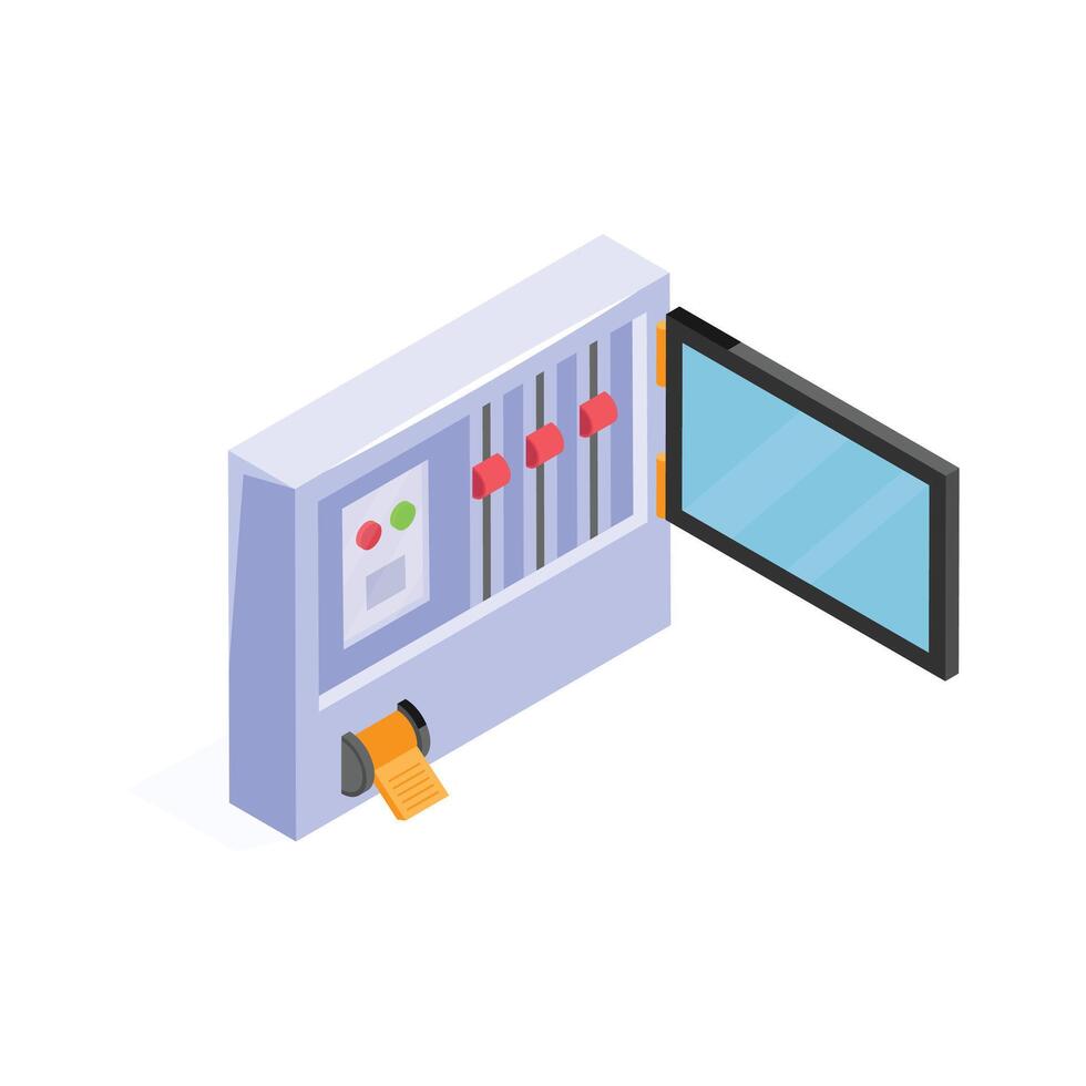 Have a look at this amazing icon of electrical panel in modern style vector