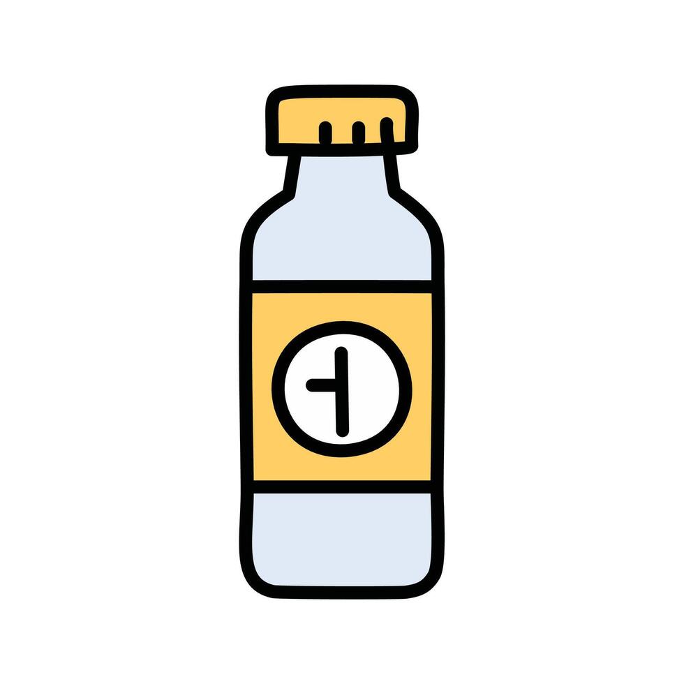 Medicine bottle icon illustration design graphic flat style vector