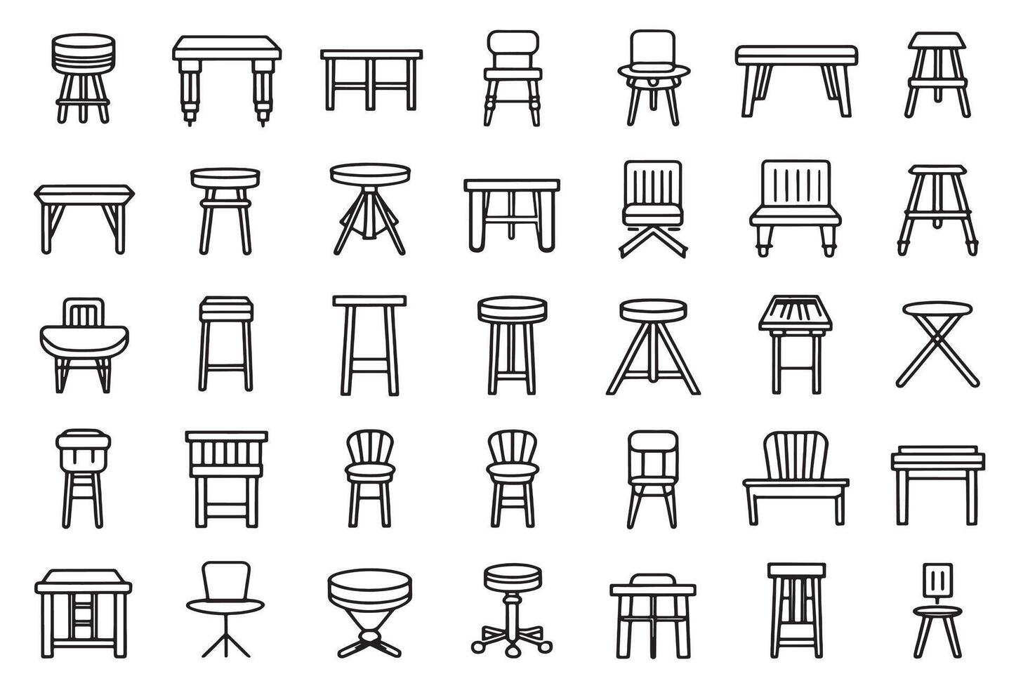 Vanity stool icon for stylish spaces vector