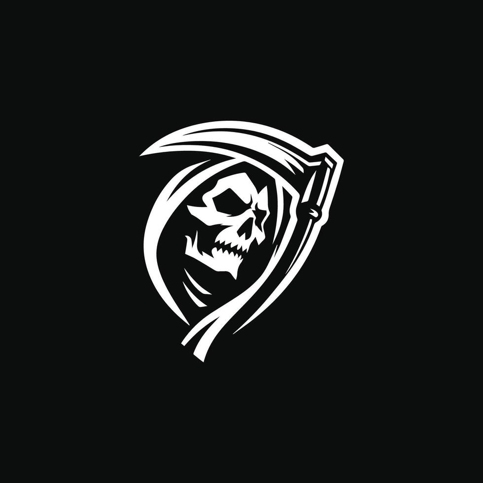 Bold Grim Reaper Logo vector