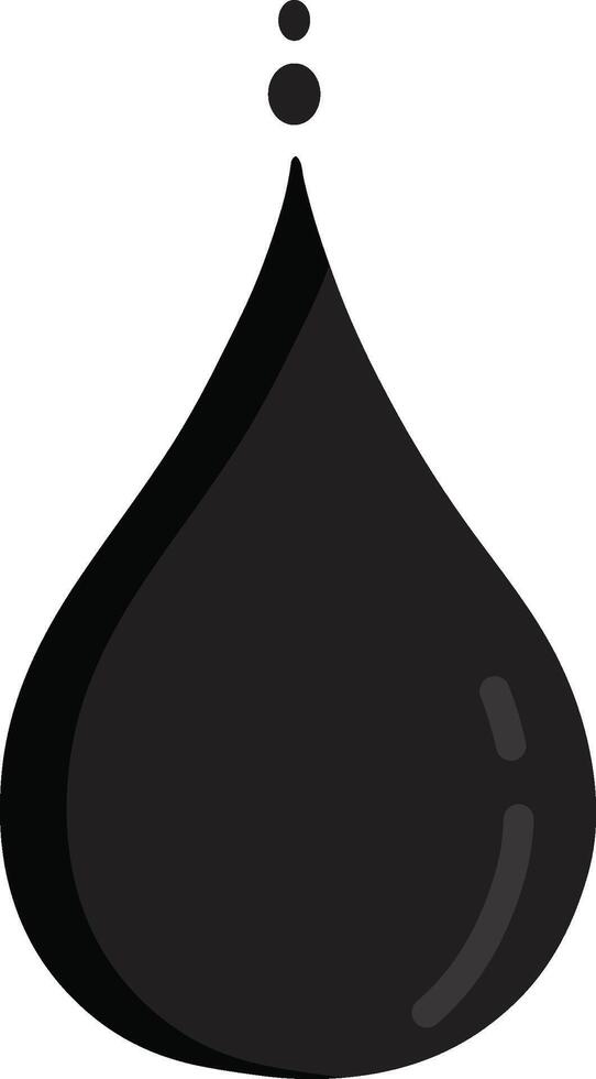 Oil drop icon. Oil droplet shape isolated on white background vector