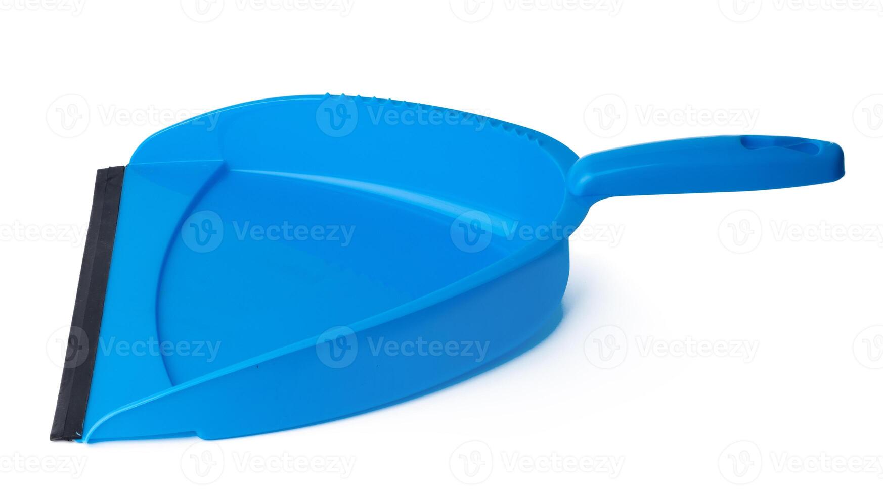 New plastic household scoop isolated on white photo