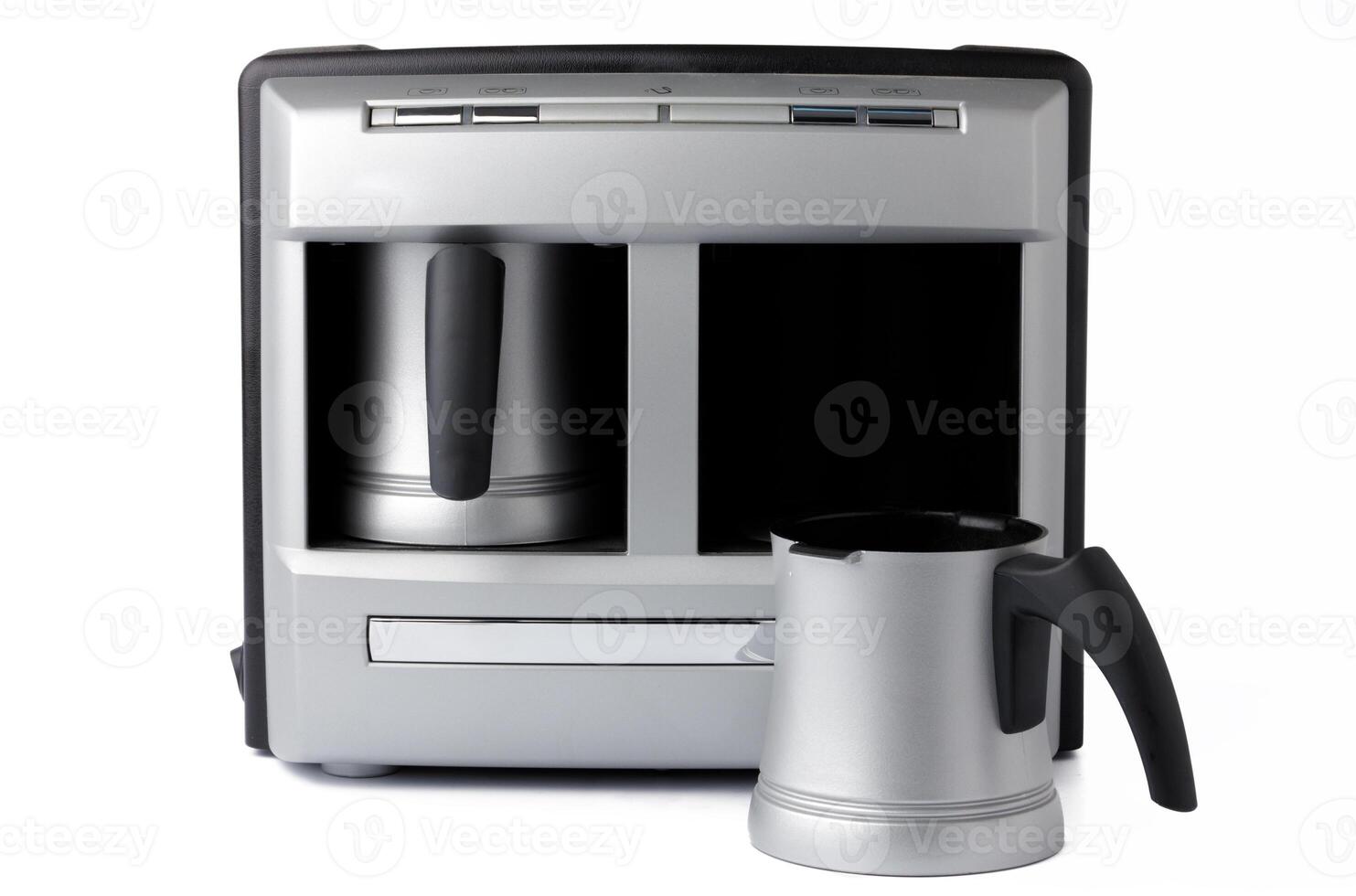Electric water boiler for public catering on white photo