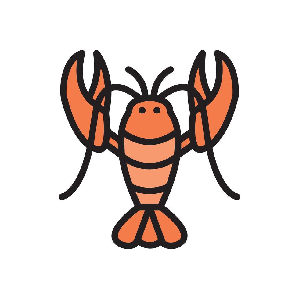 lobster with large claws vector
