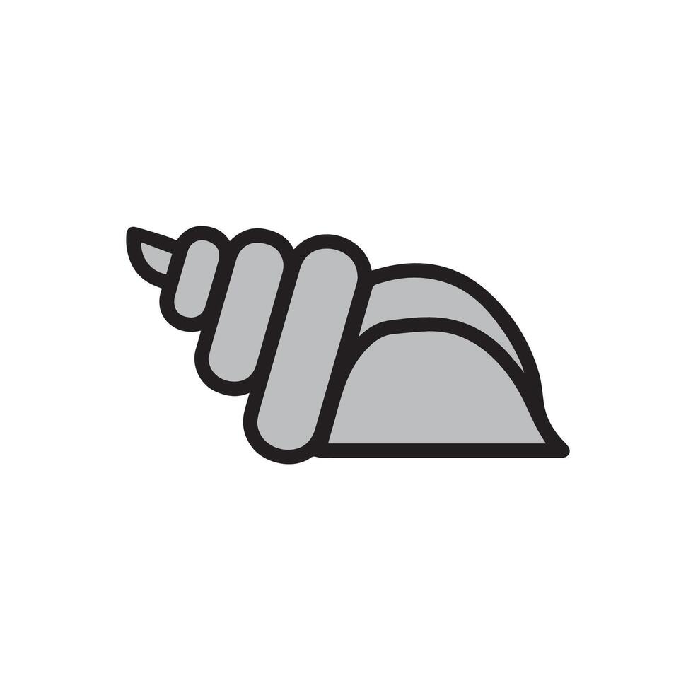 the sea snail's house is gray vector