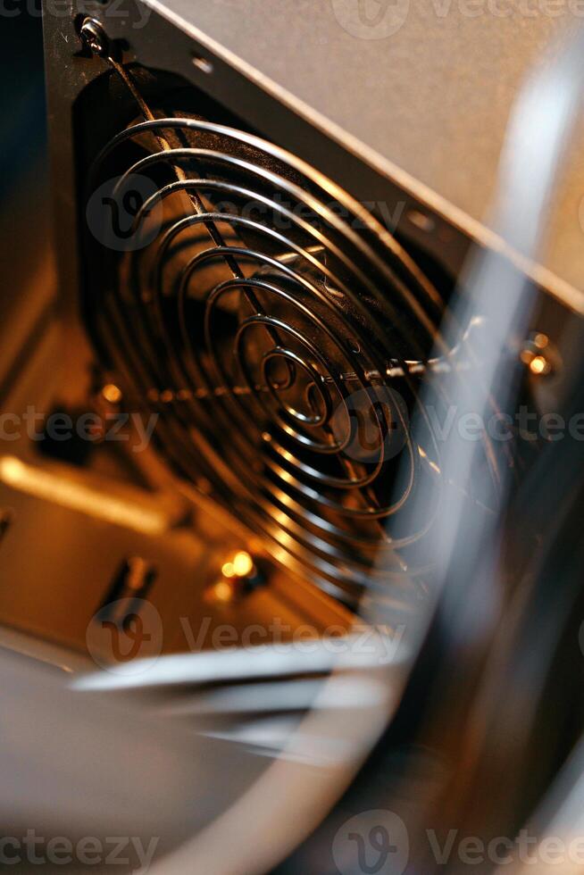 Computer parts close up photo abstract background