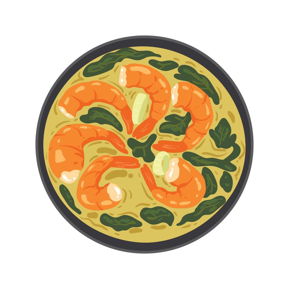tacaca food from brazil vector
