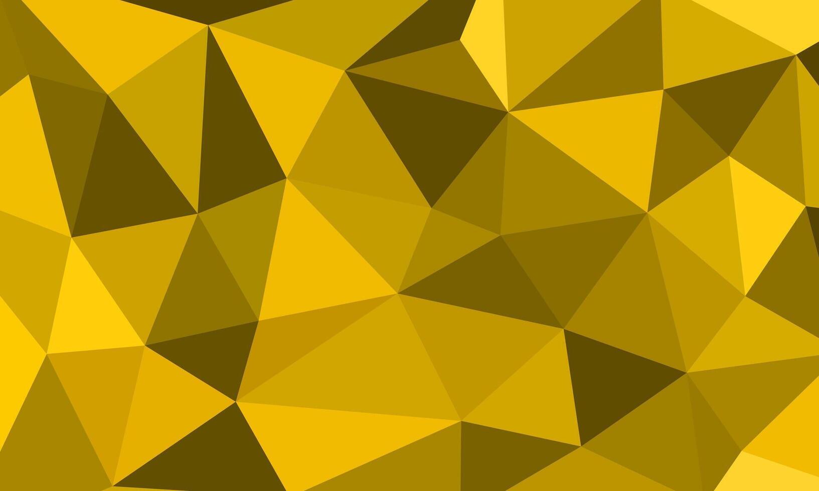 Flat polygonal background. Modern geometric triangle pattern design elements in dark yellow color vector