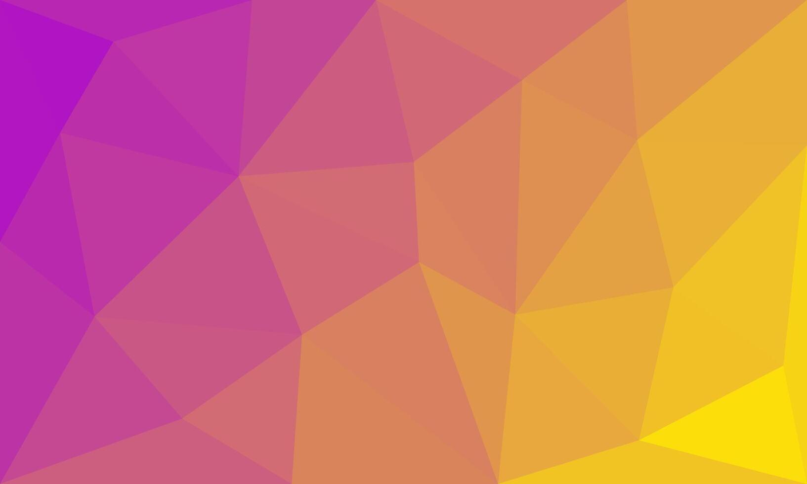 Abstract geometric polygon background. Bright magenta and yellow gradient atmosphere template for banner, digital, web, cover, greeting, poster, decoration, display, advertising, surface, celebration vector