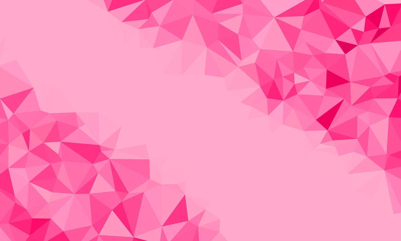 Pink light flat polygon abstract shape. Irregular triangle pattern element texture design. Suitable for backdrop banner, cover, website, advertising, idea, decoration, page, greeting, invitation vector