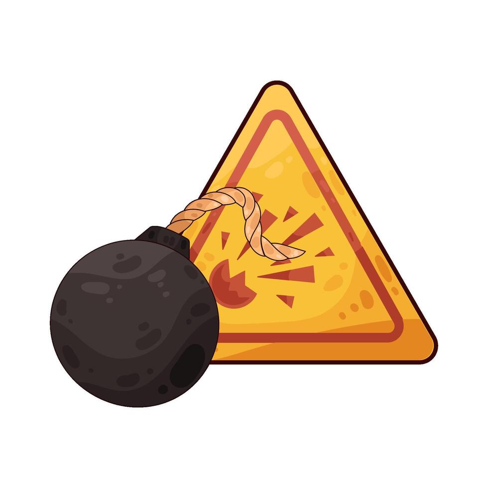 bomb explosion warning vector