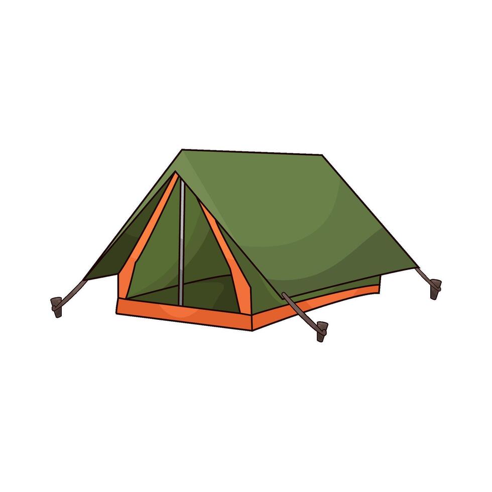 illustration of camping tent vector