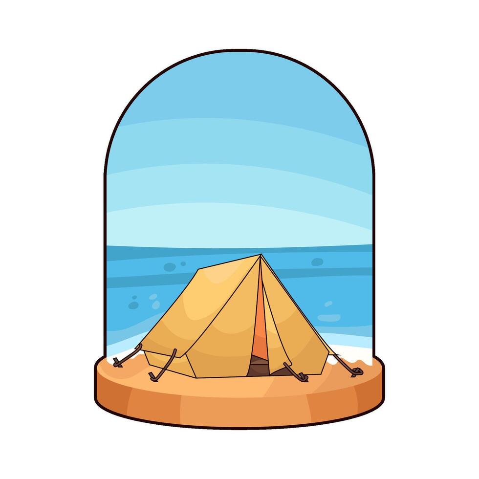 beach tent illustration vector