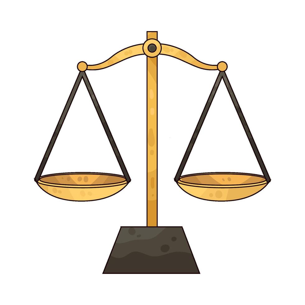 Illustration of scales vector