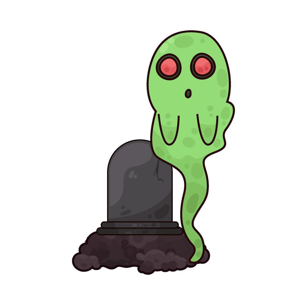 ghost near the grave vector