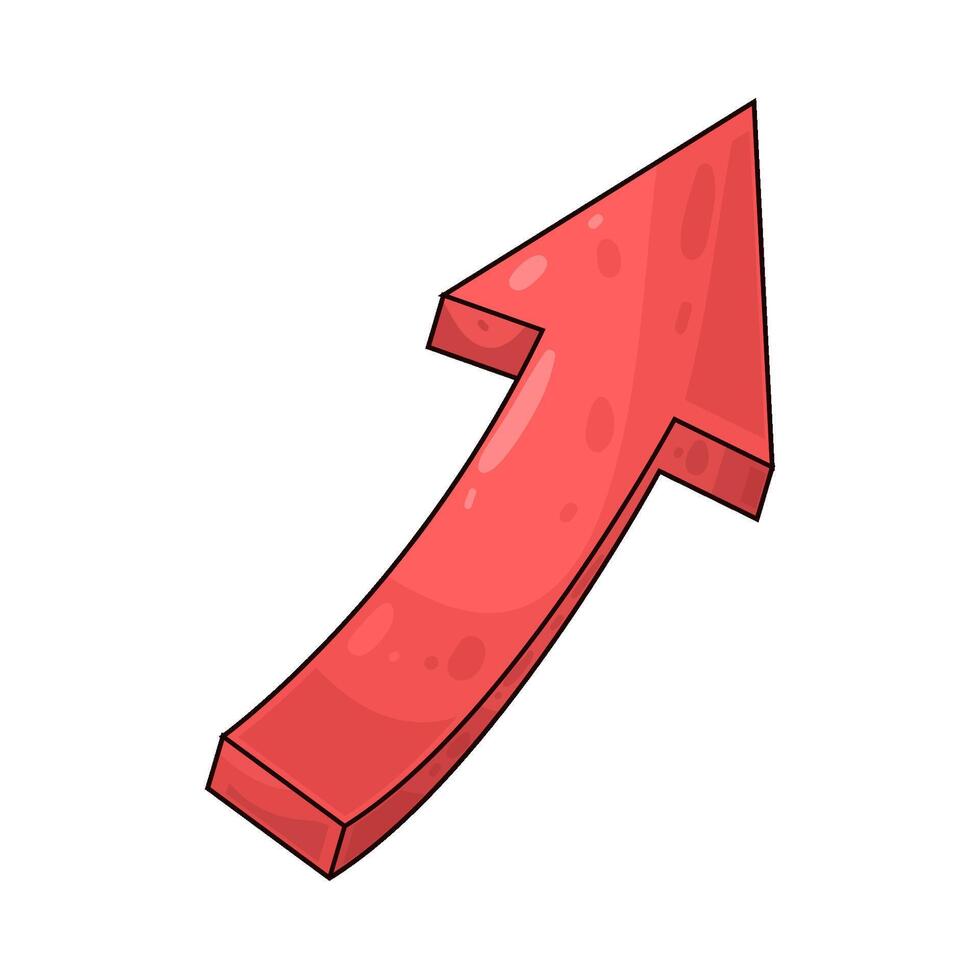 Illustration of arrow up vector