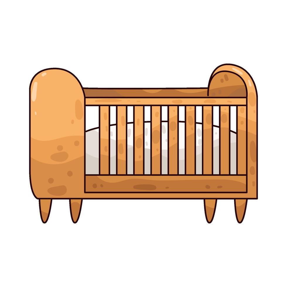 Illustration of Baby Crib vector
