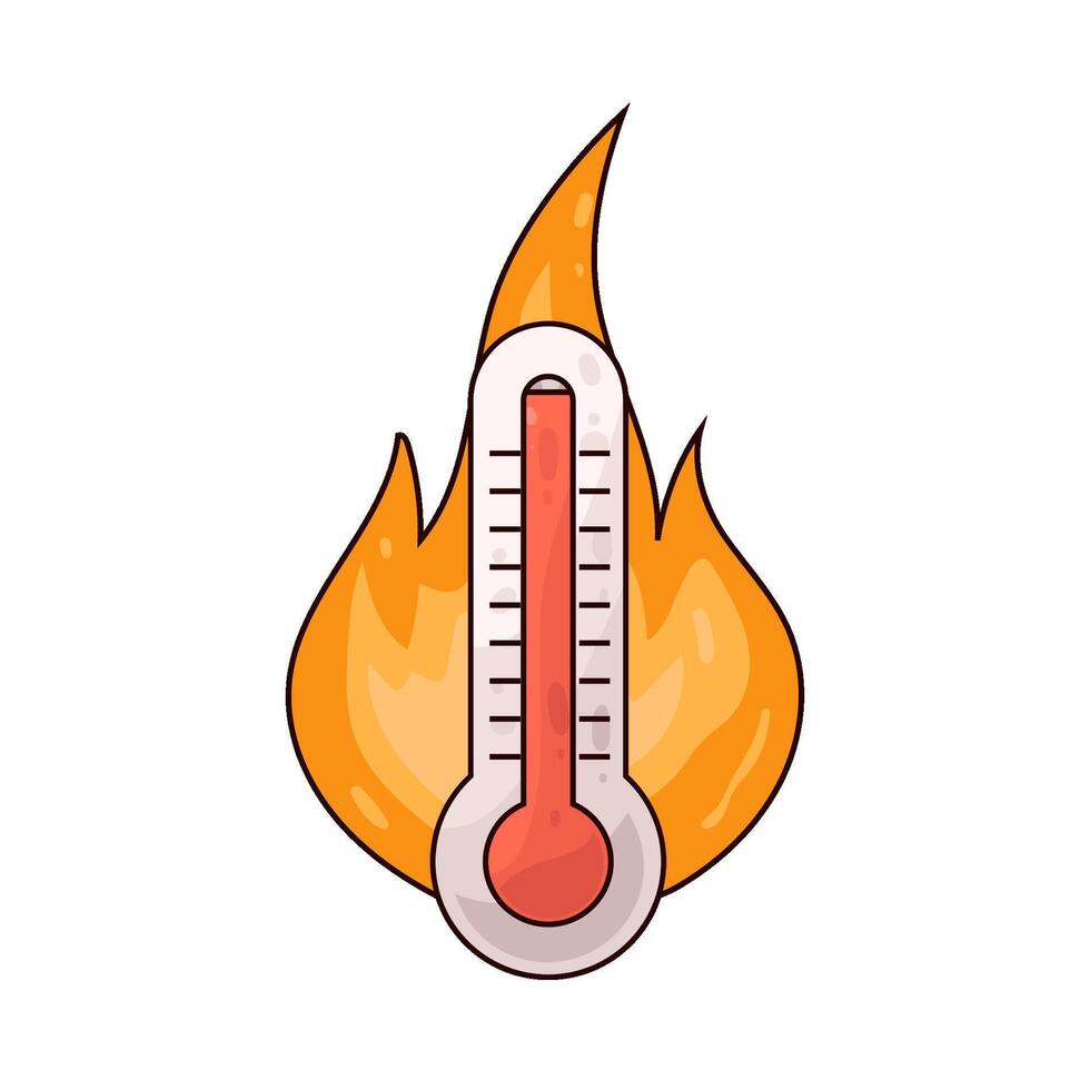 Illustration of Dangerous Temperature vector
