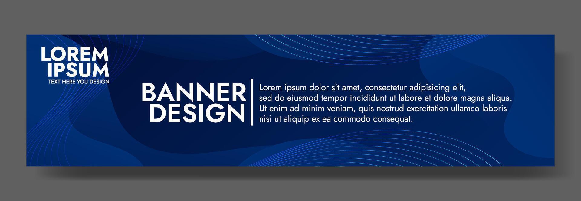 Abstract Blue Background Template with Curves and Lines vector