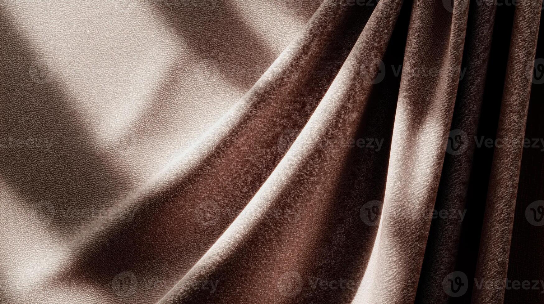 Elegant silk fabric drapes with soft shadows creating a soothing atmosphere in a well-lit room photo