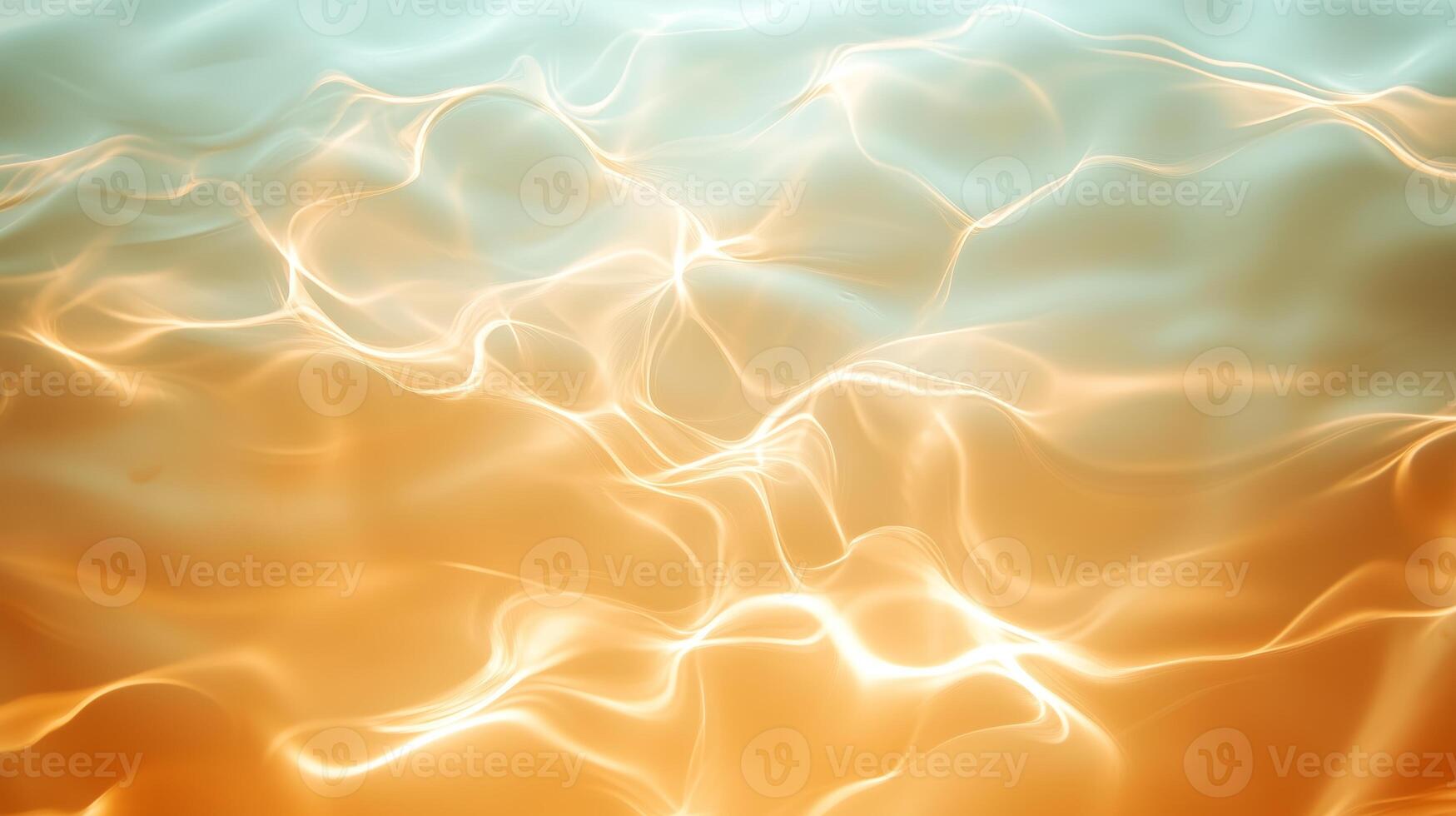 Waves of sunlight filtering through clear water create a mesmerizing golden pattern in a tranquil setting photo