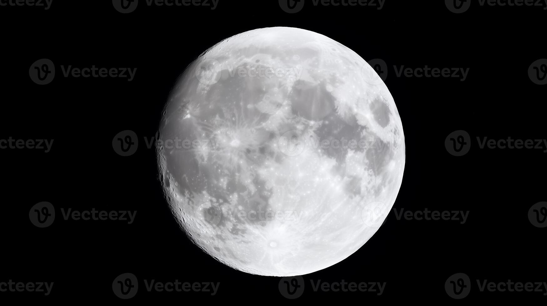 Bright full moon shines in the night sky illuminating the dark landscape and inspiring wonder in viewers around the world photo