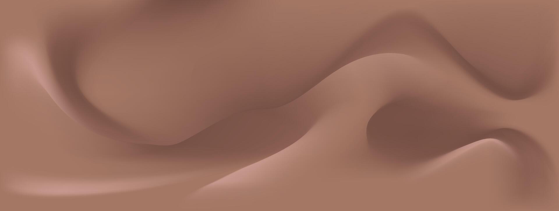 Mocha Mousse waves Fluid Blurred Gradient Background. Abstraction Modern Background for Poster, Landing Page Website. Demonstrating the colors of 2025 - Mocha Mousse. Mesh filling. illustration vector