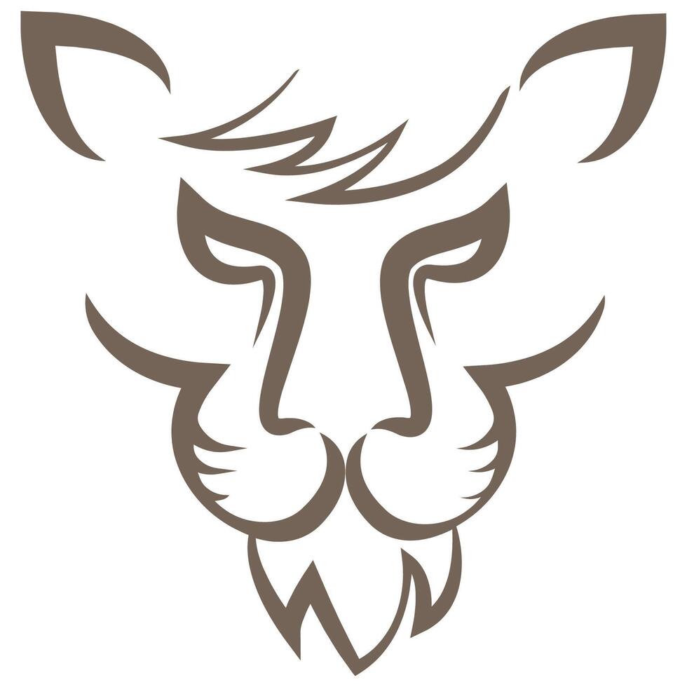 lion logo illustration design vector