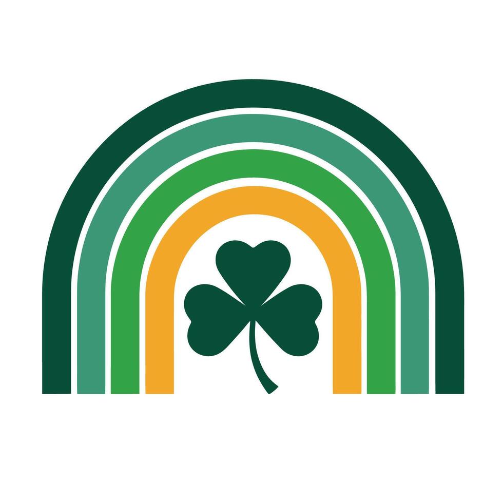 Green St Patrick Day Rainbow vector