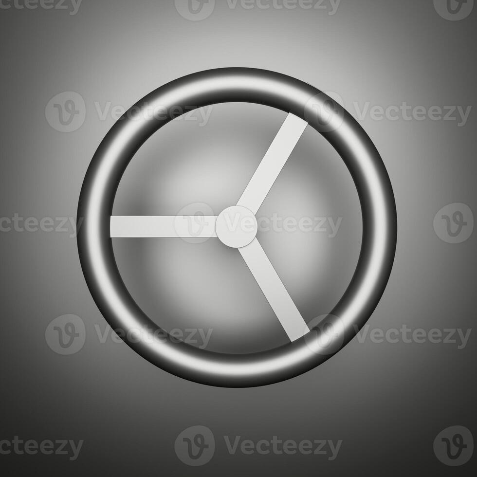 Computer generated image of a metal rotary handle photo