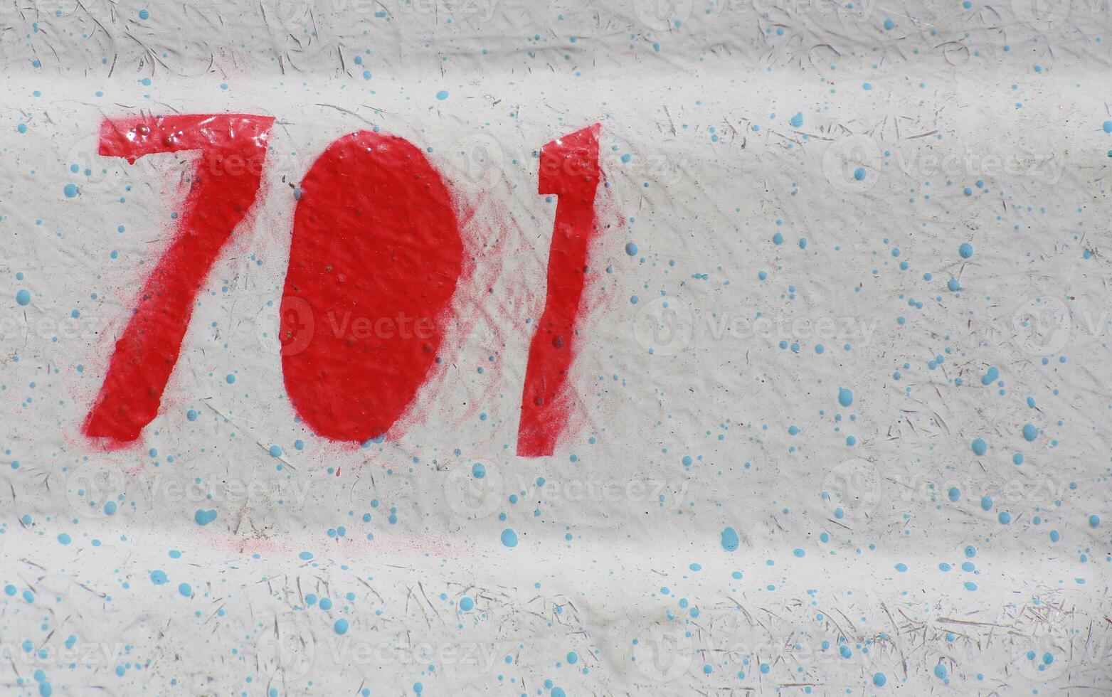 Number 701 painted on the outside of a boat photo