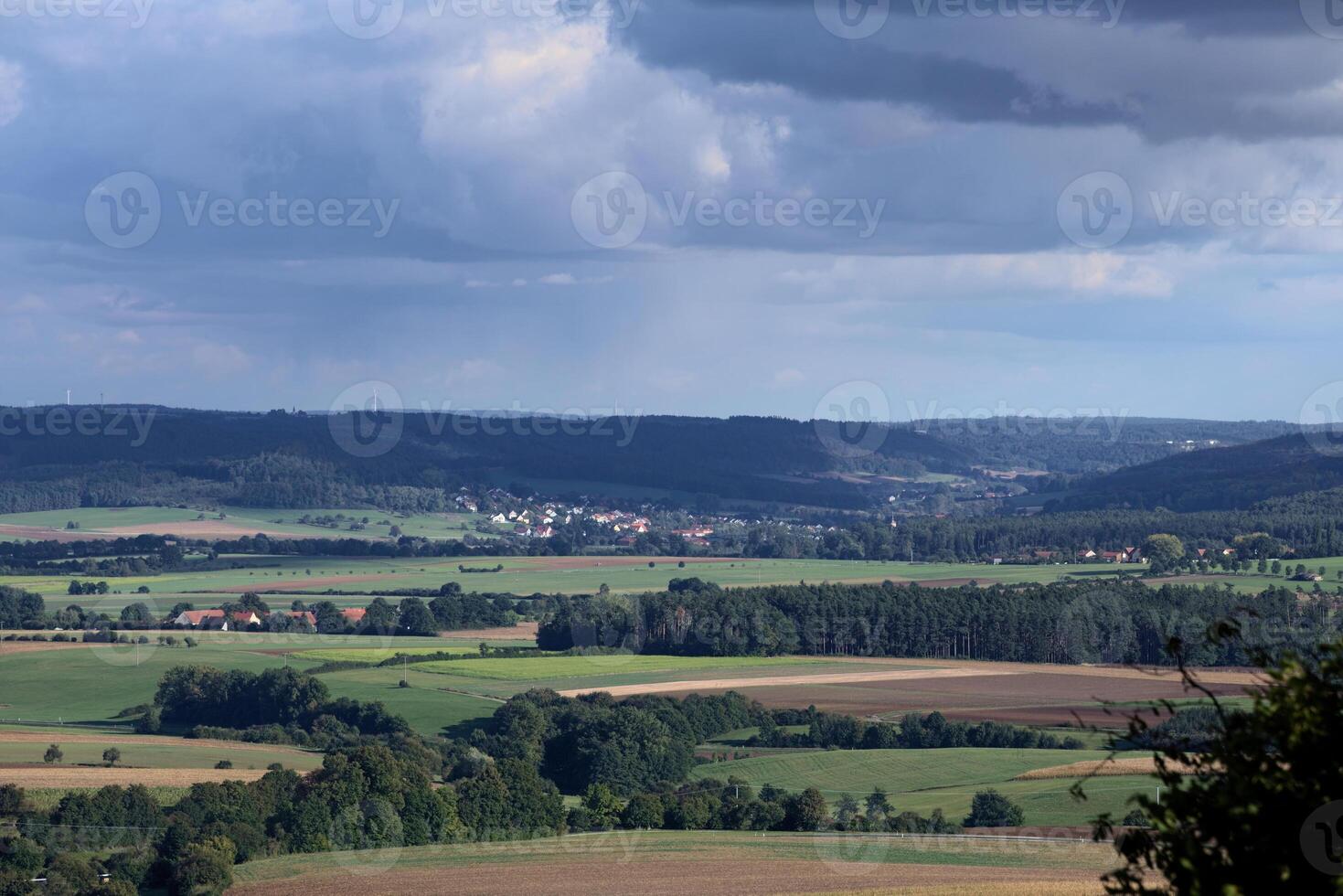 Far view on Thalmaessing left and Rabenreuth right from Schlossberg Heideck photo
