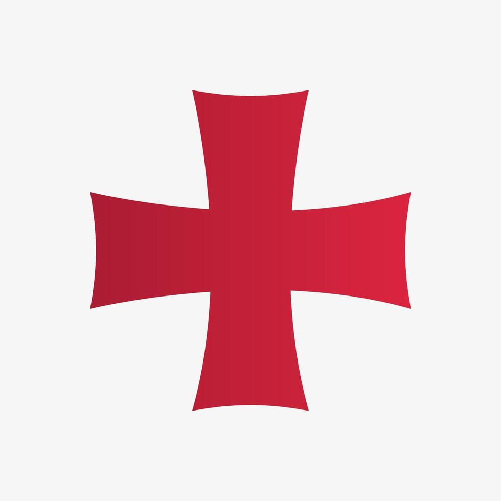 Templars cross symbol vector