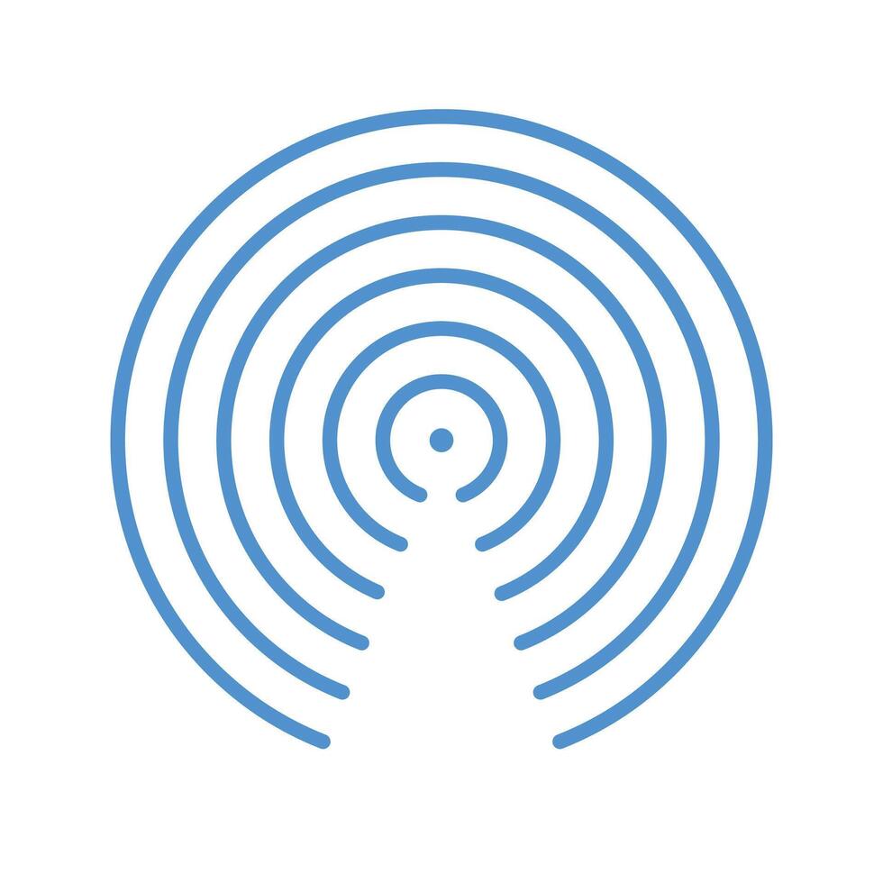 Airdrop symbol line icon vector