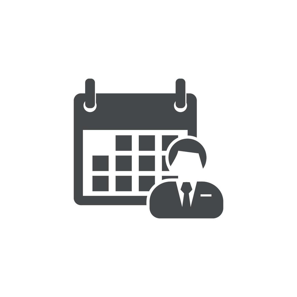 Employee work scheduling flat design illustration . vector