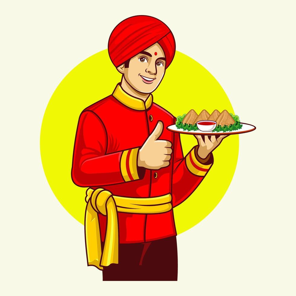 Delicious Indian Samosas vector